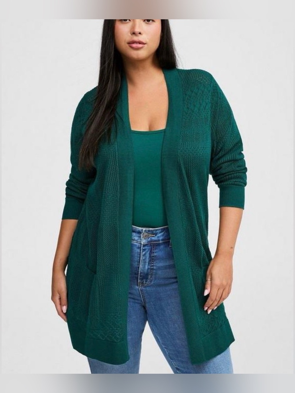 NWT Torrid long sleeve pointelle longline cardigan sweater size 4X